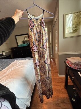 London Times Halter Maxi Dress Size 6